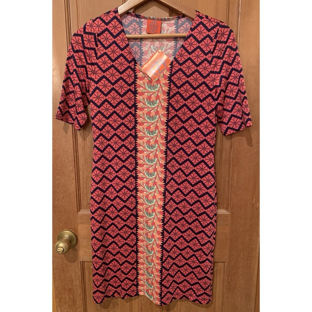 NWT Dress Women's XS Multicolor Retro Knee Length Tracy Negoshian Boho